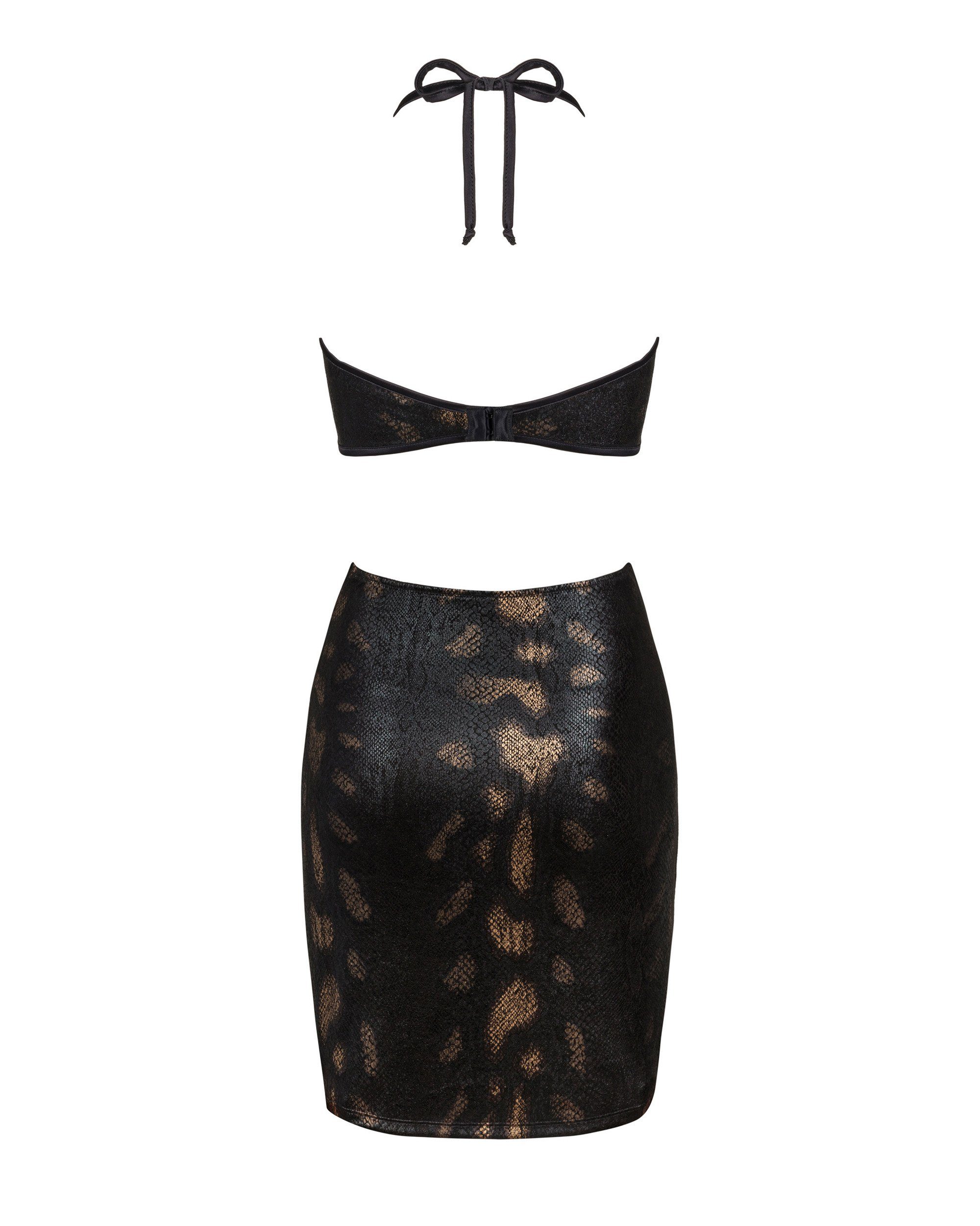 Obsessive Netzkleid Netzkleid Vivianty schwarz transparent rückenfrei (1-tlg)