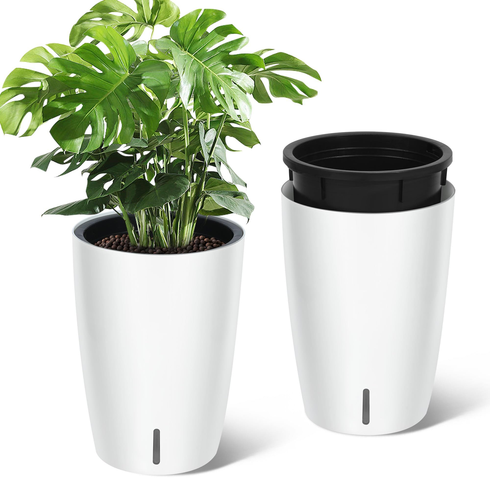GarveeMore Blumentopf 2-teiliges 16-Zoll-Pflanzgefäß-Set,Selbstbewässernde günstig online kaufen