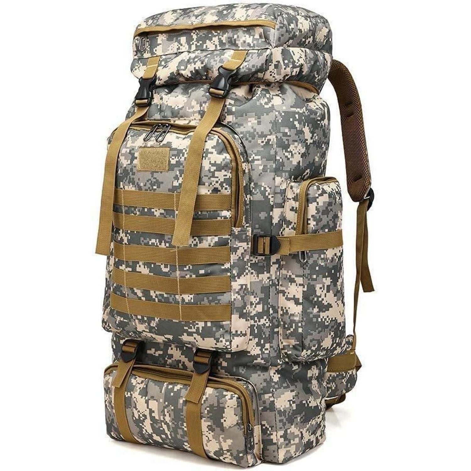 LuxusKollektion Wanderrucksack Rucksack 60L 80L Wanderrucksack Trekking Herren Damen Urban Camouflage