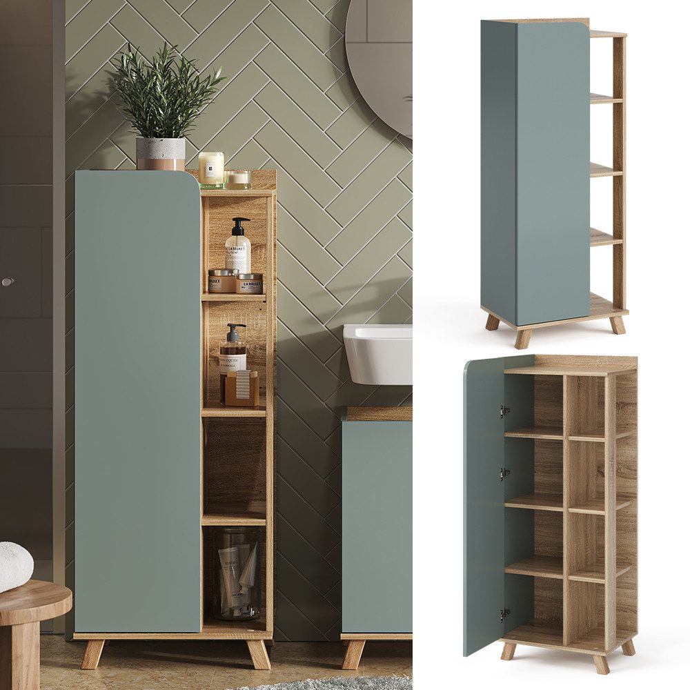 Vicco Midischrank Karen, Sonoma/Blau-Grau, 50 x günstig online kaufen