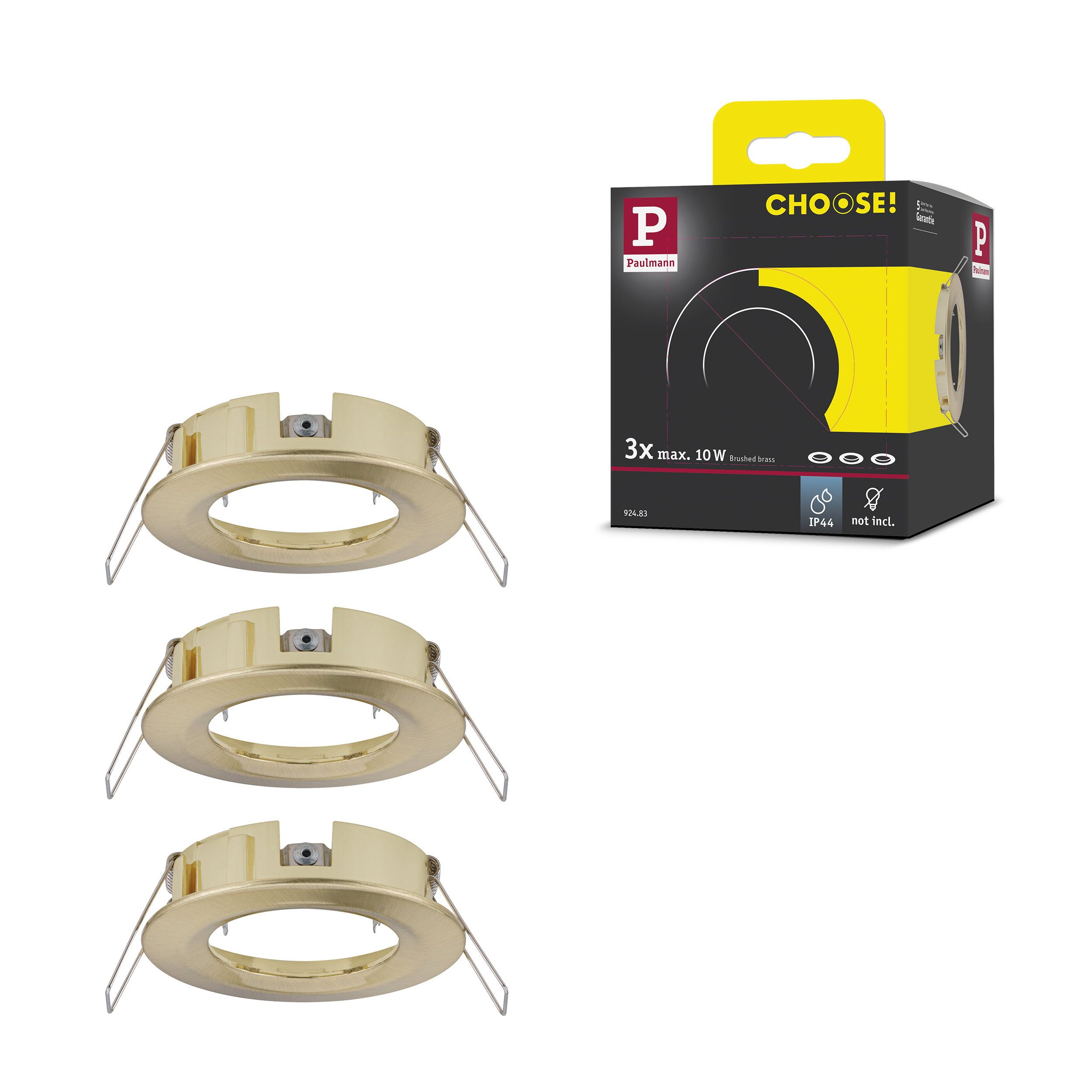 Paulmann Einbauleuchte Einbauleuchte Choose Basisset starr IP44 rund 78 mm max. 3x10W 230V di