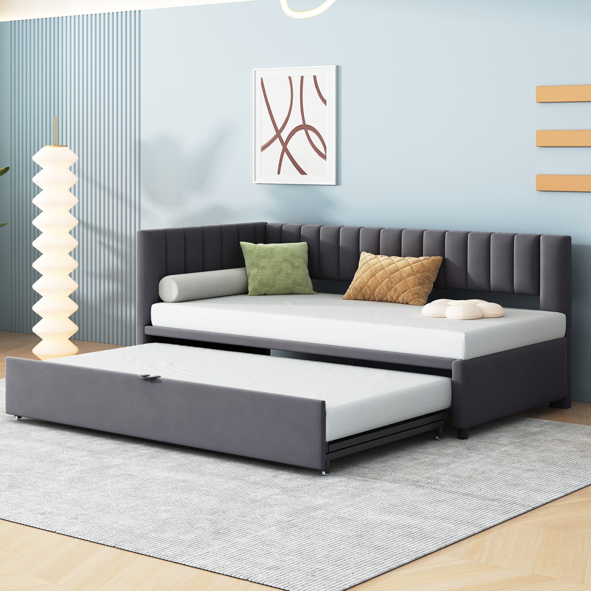 Odikalo Schlafsofa Schlafcouch 90x200 180x200 Auszug, Multifunktionales L-f günstig online kaufen