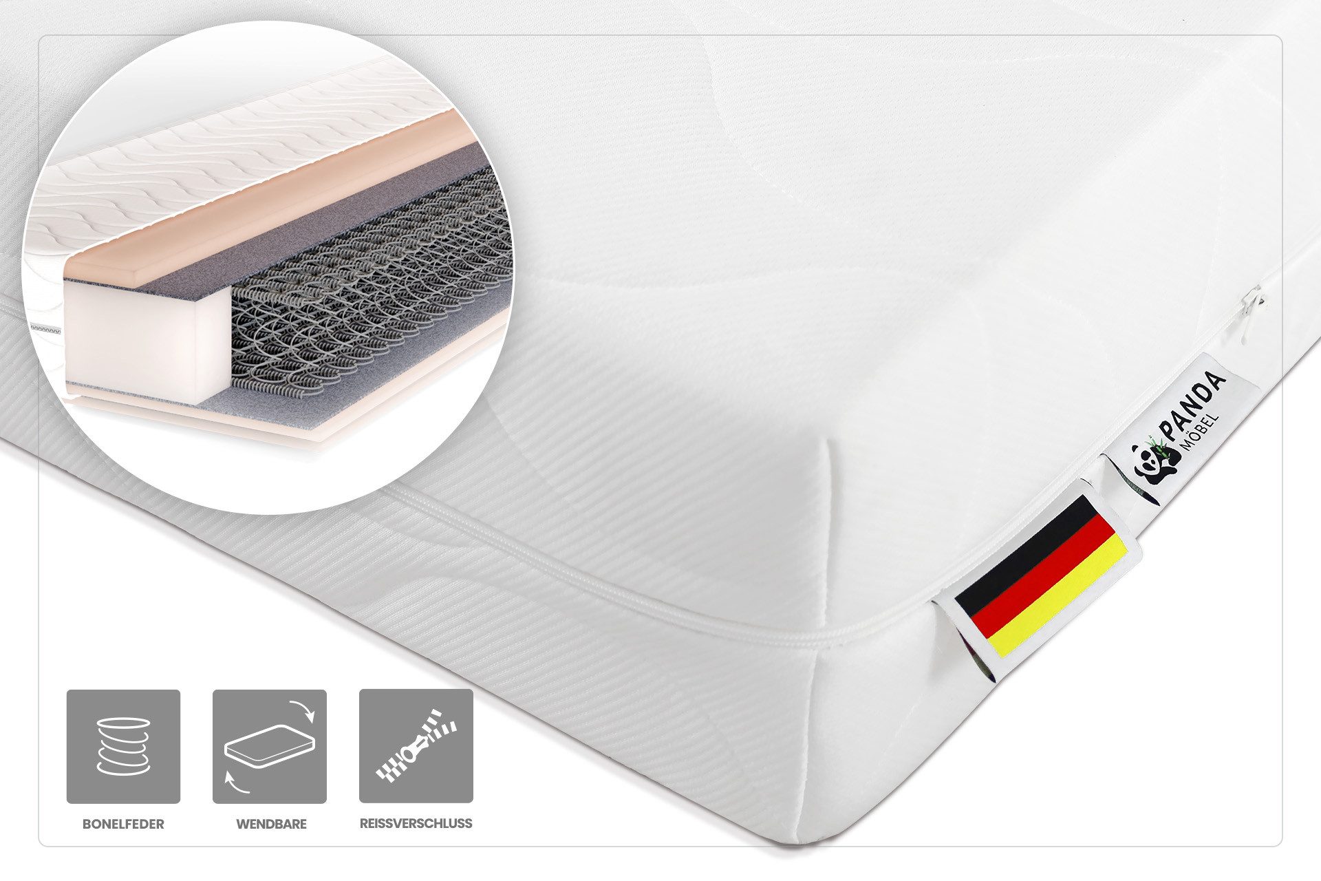 Federkernmatratze Komfortschaummatratze 90cm 100cm 120cm 140cm 160cm 180cm günstig online kaufen