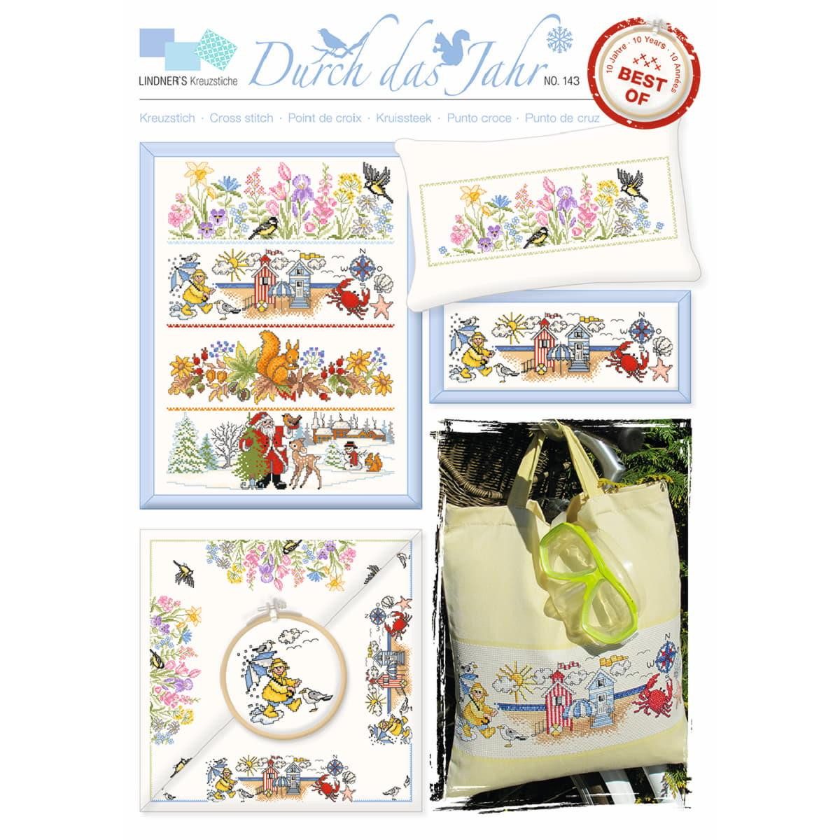 Lindner´s Kreuzstiche Kreativset Lindner´s Kreuzstich Zählmuster Vorlage "Durch das Jahr", 143, (embroidery kit by Marussia)