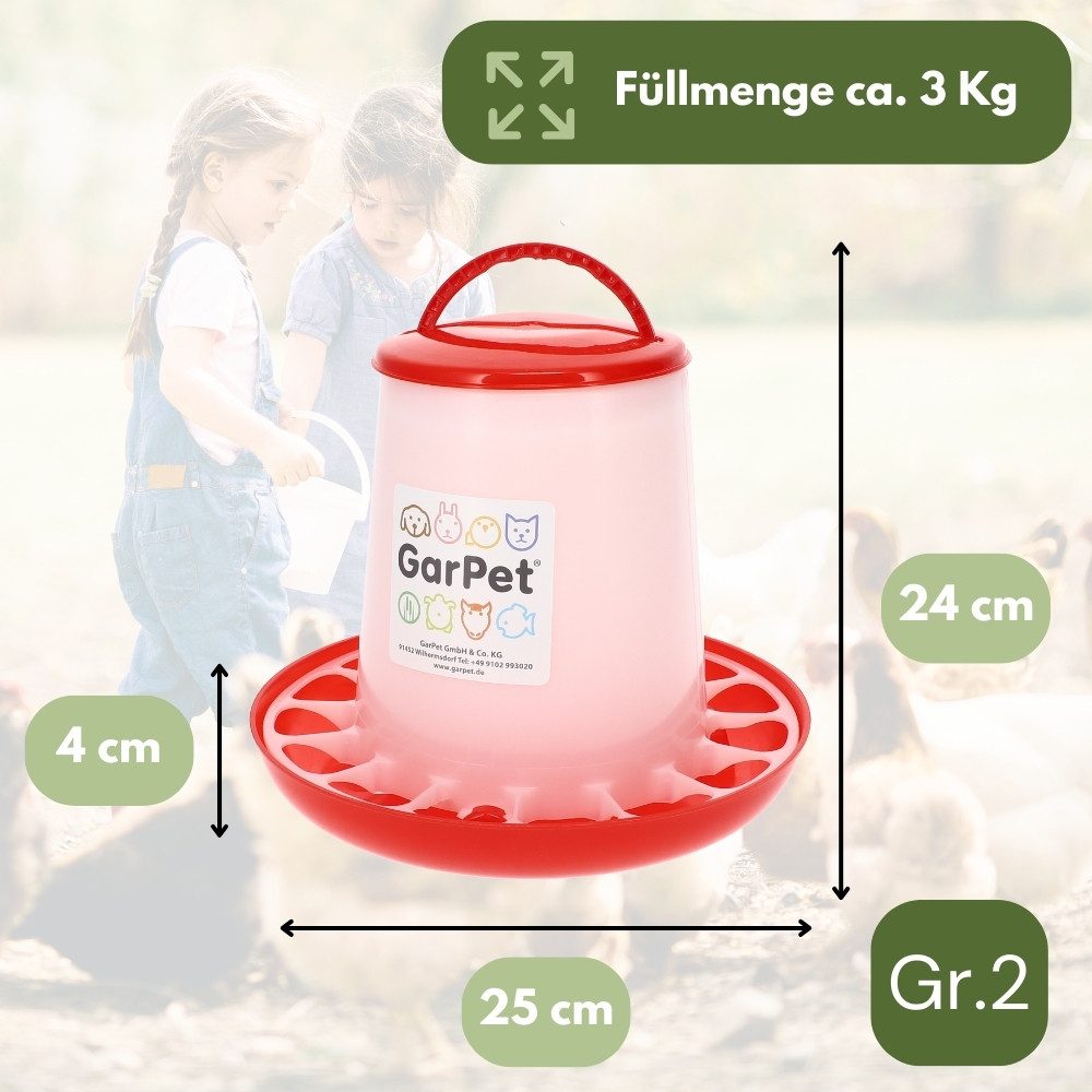 GarPet Кормspender Кормautomat Hühner Кормspender Hühner Hühnerzubehör Кормtrog