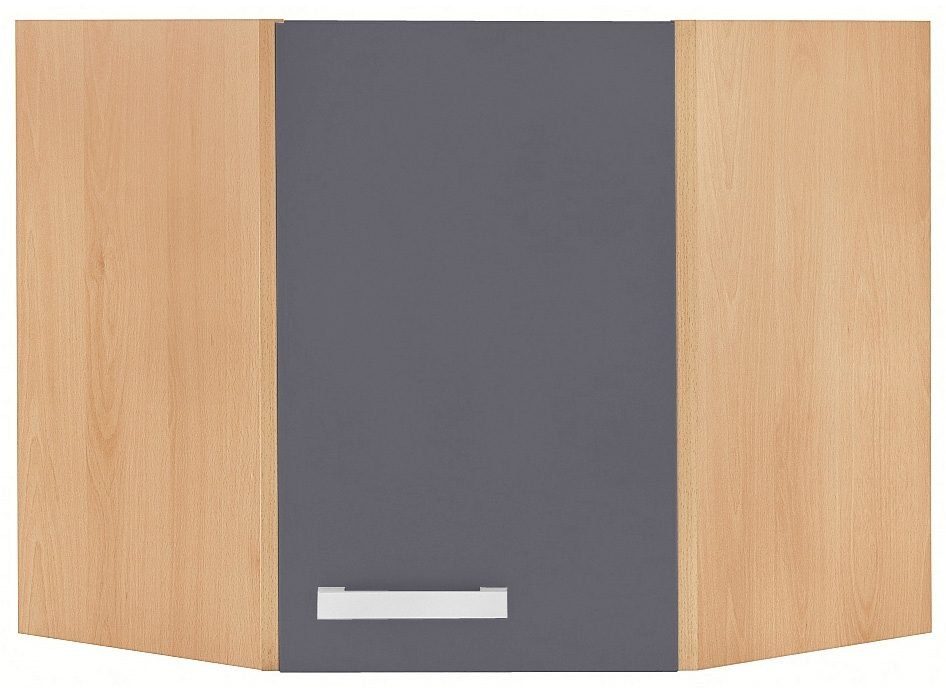 OPTIFIT Hängeschrank Odense Breite 60x60 cm, 57,6 cm hoch, mit 1 Tür anthrazit/buche | buchefarben