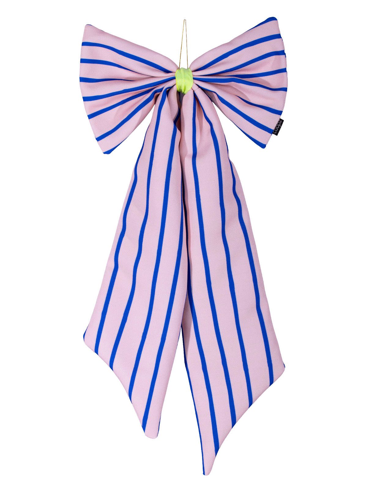 coopz Weihnachtsbaumschleife Schleife Canvas peach/blau schmal gestreift