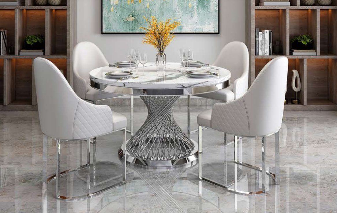 JVmoebel Esstisch Tisch xxl Edelstahl Möbel Jugendstil royal luxus Möbel Konferrenztisch, Made in Europa