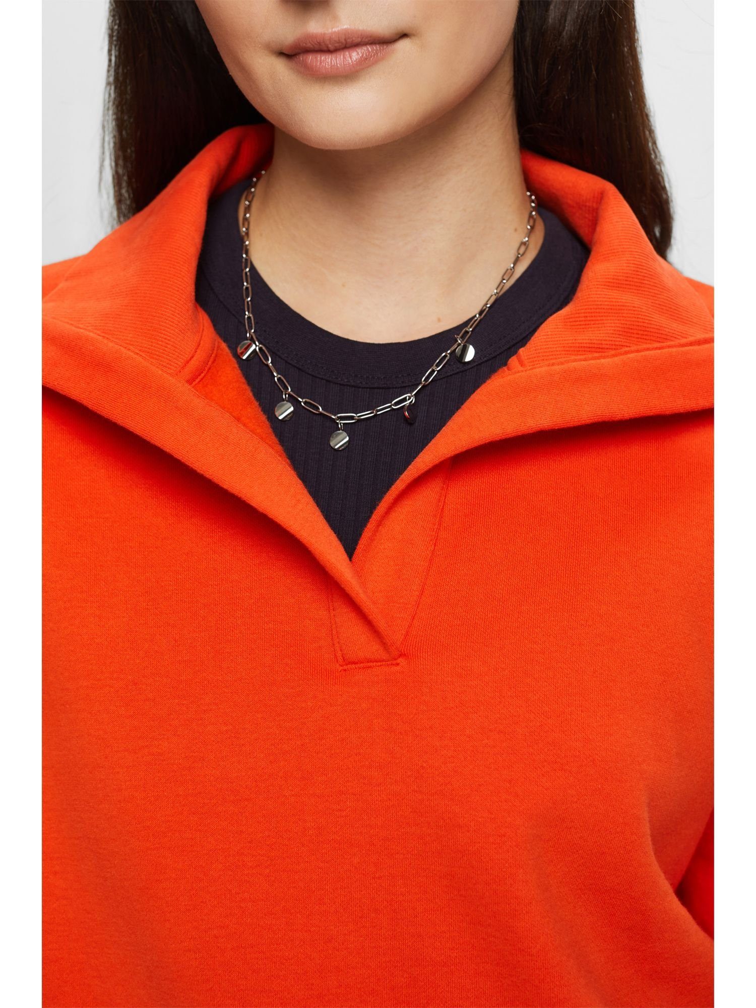 Pullover (1-tlg) Sweatshirt Fleece Esprit aus ORANGE BRIGHT