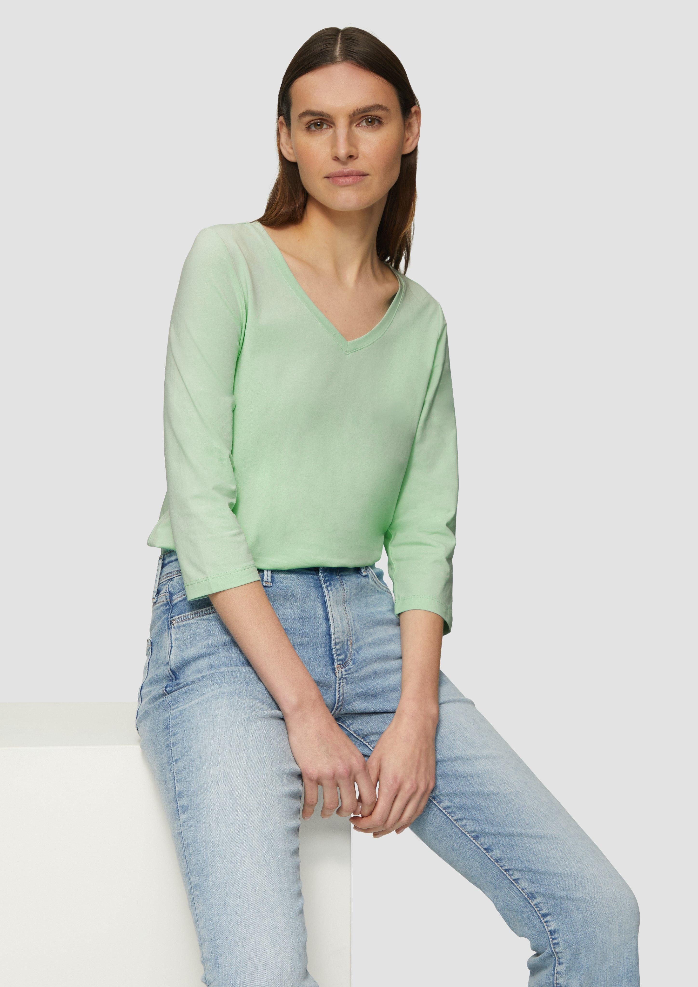 s.Oliver 3/4-Arm-Shirt Jerseyshirt mit V-Ausschnitt und günstig online kaufen