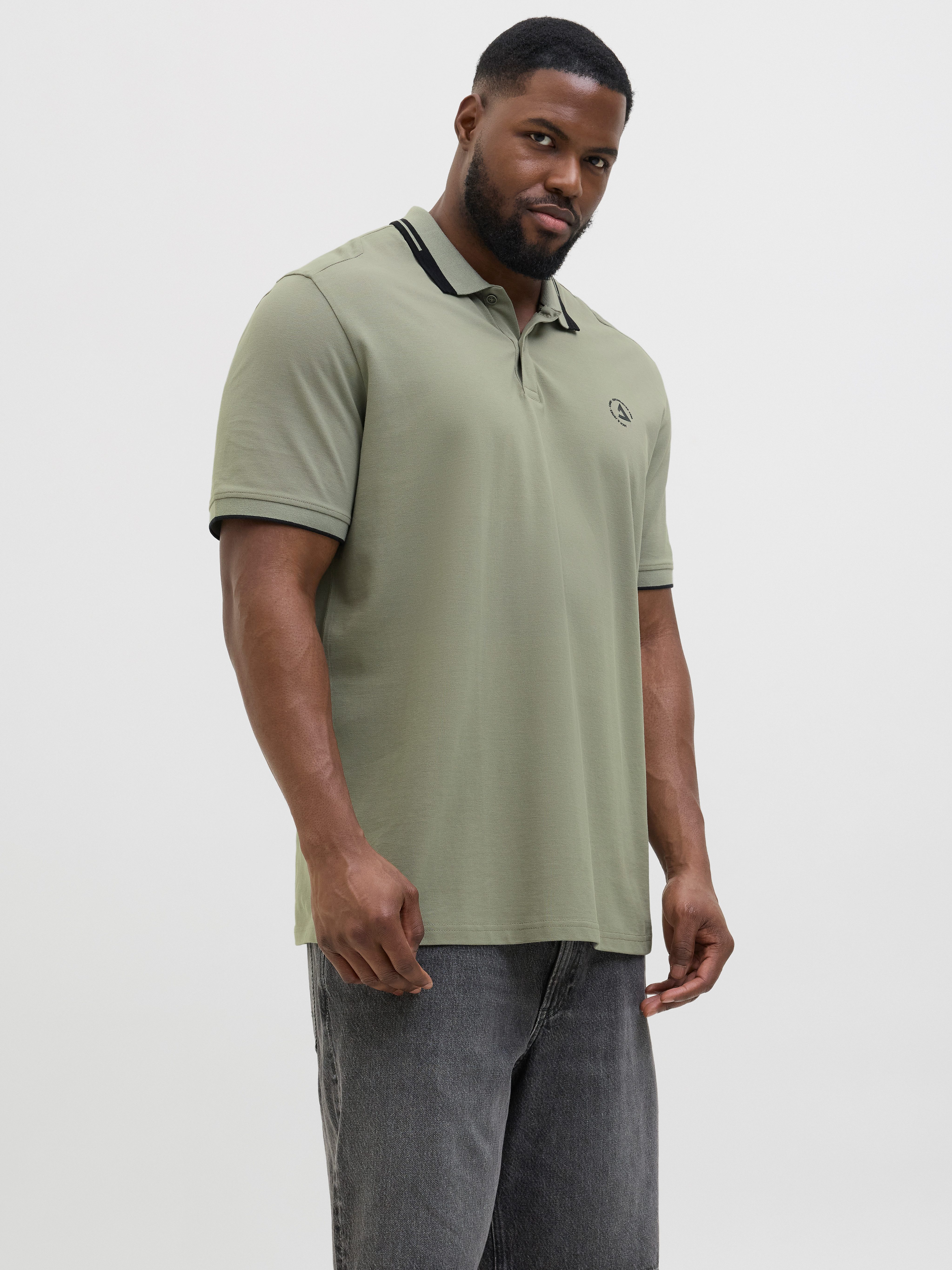Jack & Jones PlusSize Poloshirt JCOHASS LOGO POLO SS PLS günstig online kaufen