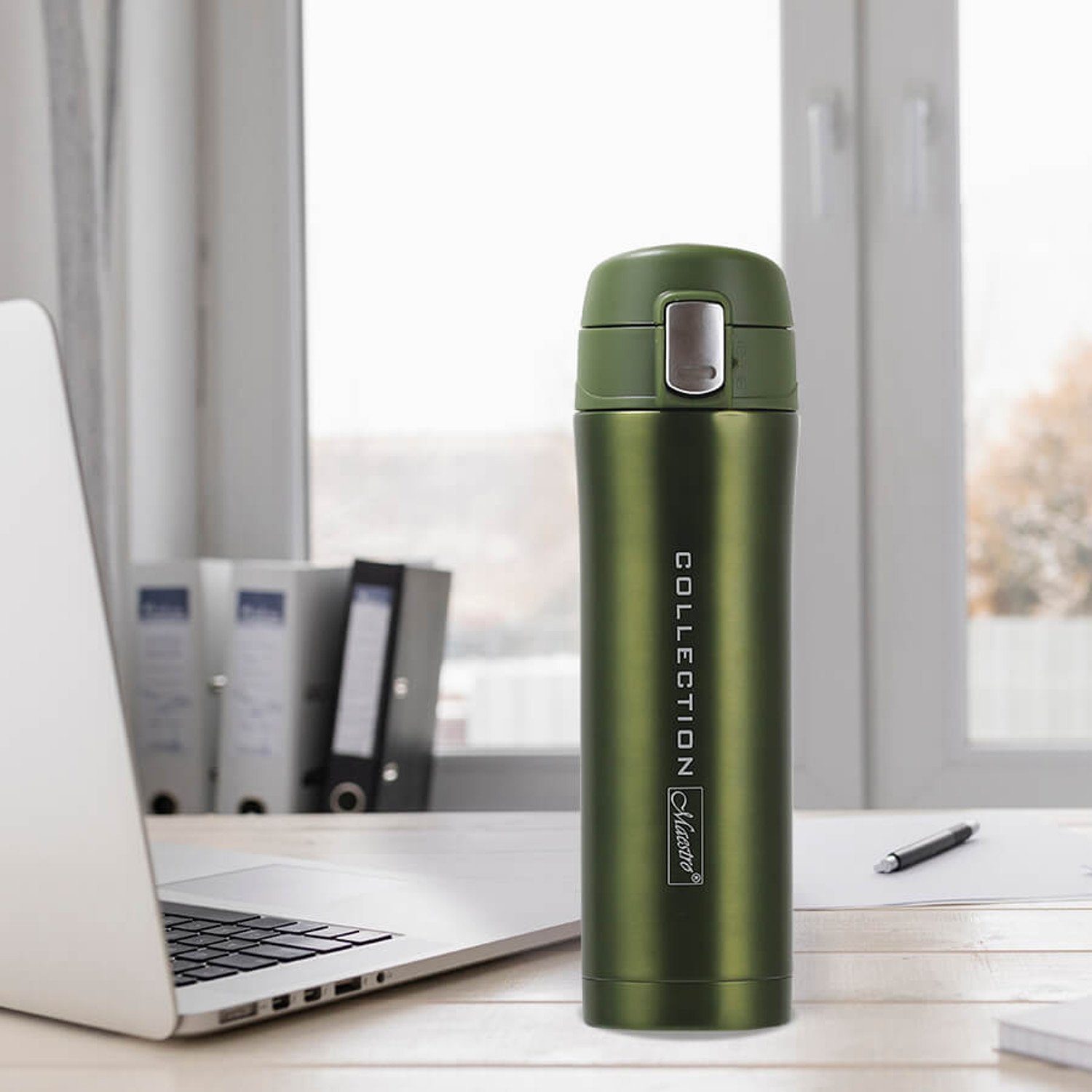 Maestro Thermobecher Collection, Edelstahl, Vakumisoliert mit Sicherheitsverschluss; 320 ml / 450 ml Variante