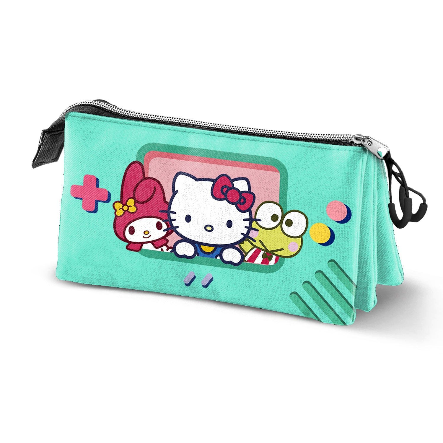 Karactermania Federmäppchen Hello Kitty Stiftemäppchen Schlampermäppchen Mäppchen Federmappe, 3 Fächer