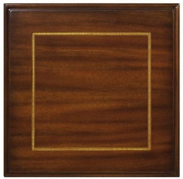 Casa Padrino Beistelltisch Luxus Jugendstil Mahagoni Holz Beistelltisch mit Schublade Dunkelbraun / Gold 40 x 40 x H. 61 cm - Luxus Qualität