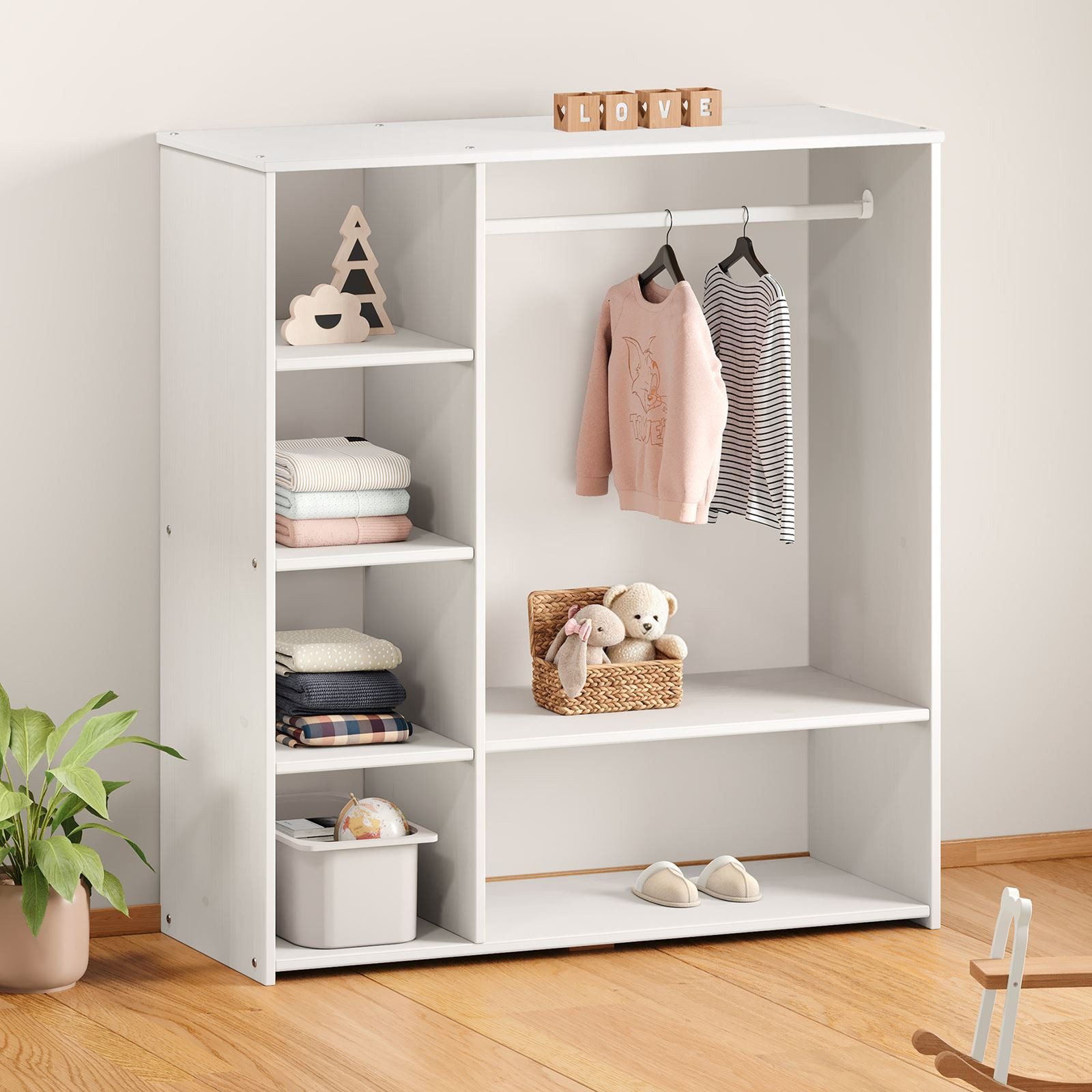 IDIMEX Kinderkleiderschrank RAFAEL Kinderschrank mit Kleiderstange kinderre günstig online kaufen