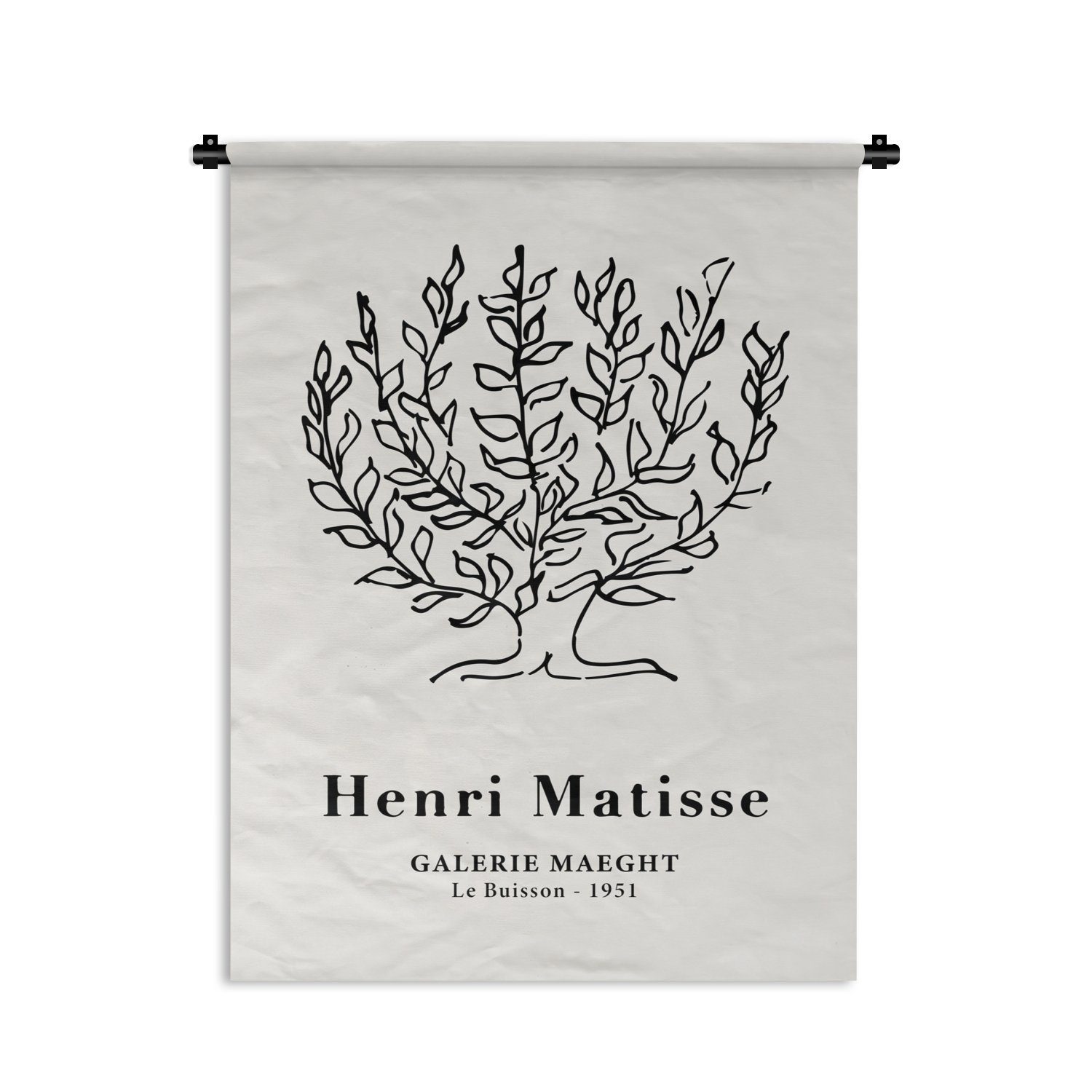 der - Matisse Natur Wand, MuchoWow - Schlafzimmer Tapisserie, - Baum Wanddekoobjekt Alte an Deko für Meister, Wohnzimmer,