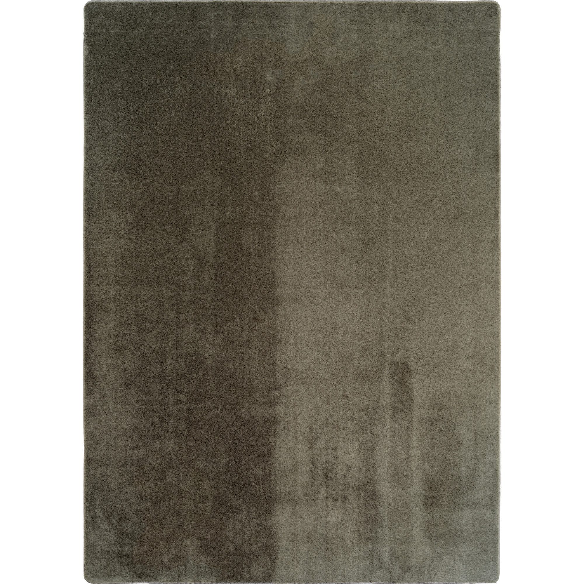KADIMA DESIGN Teppich ISAR Wohnzimmer Waschbar Schlafzimmer Wohnzimmerteppich Esszimmer Uni, Rund, Höhe: 13 mm, Grün, 80x80 cm, Strapazierfähig Modern Esszimmer – Bild 2 von 5