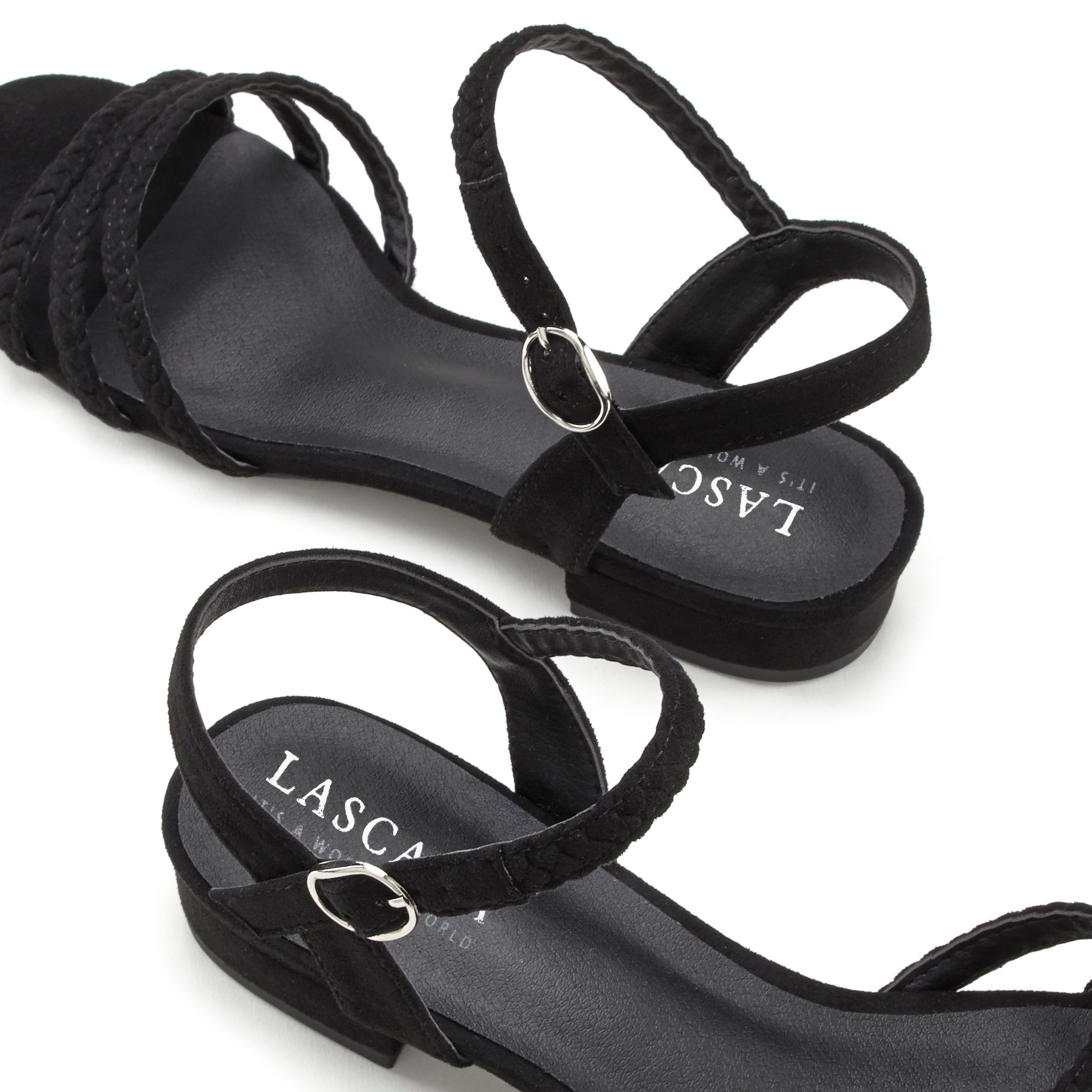 LASCANA Sommerschuh Sandale Sandalette, Sommerschuh mit geflochtenen Riemchen VEGAN