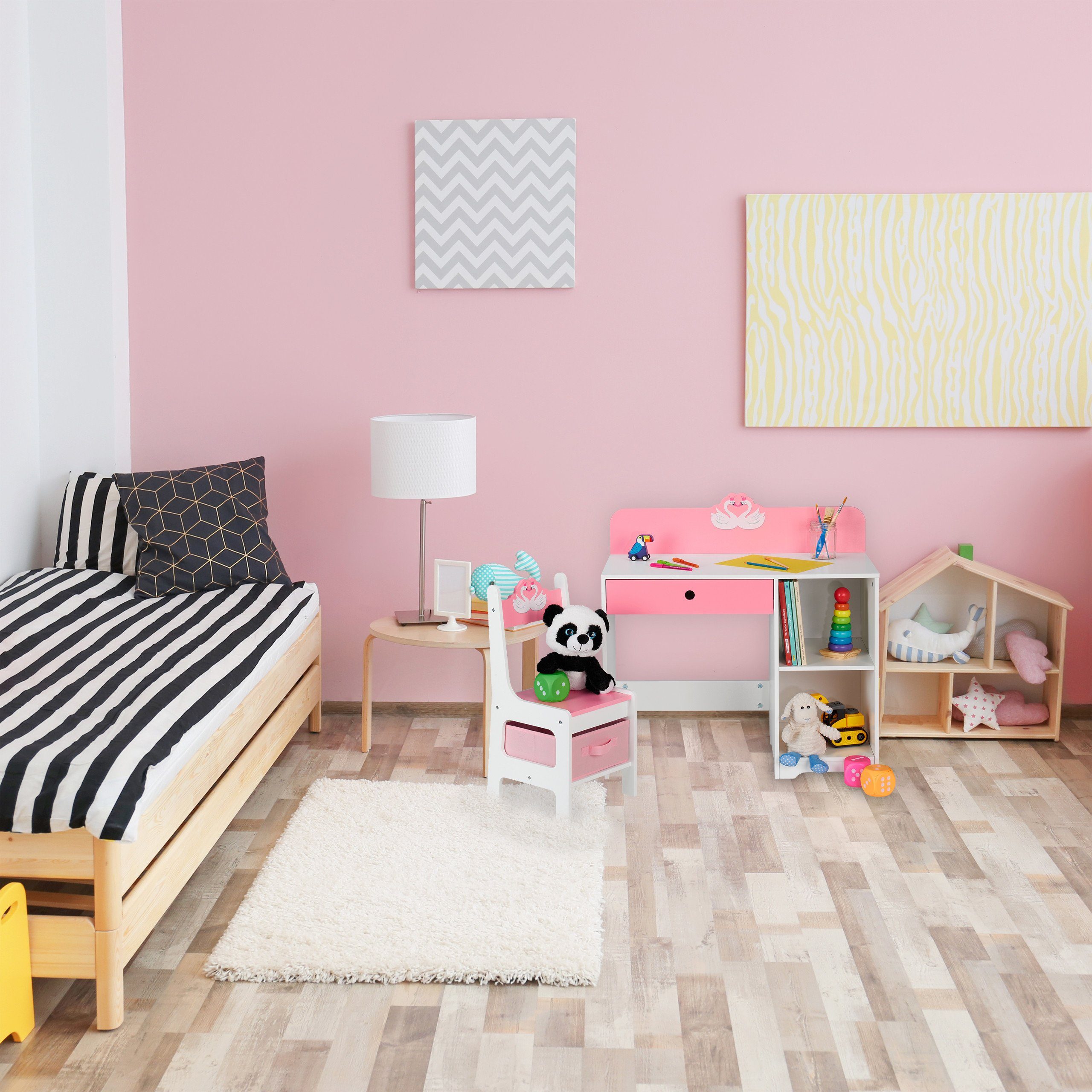 relaxdays Kinderschreibtisch Kinder Schreibtisch und Stuhl günstig online kaufen