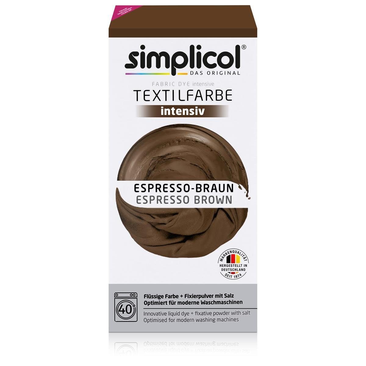 Textilfarbe Simplicol Textilfarbe intensiv Espresso-Braun - Einfaches Färben (1er