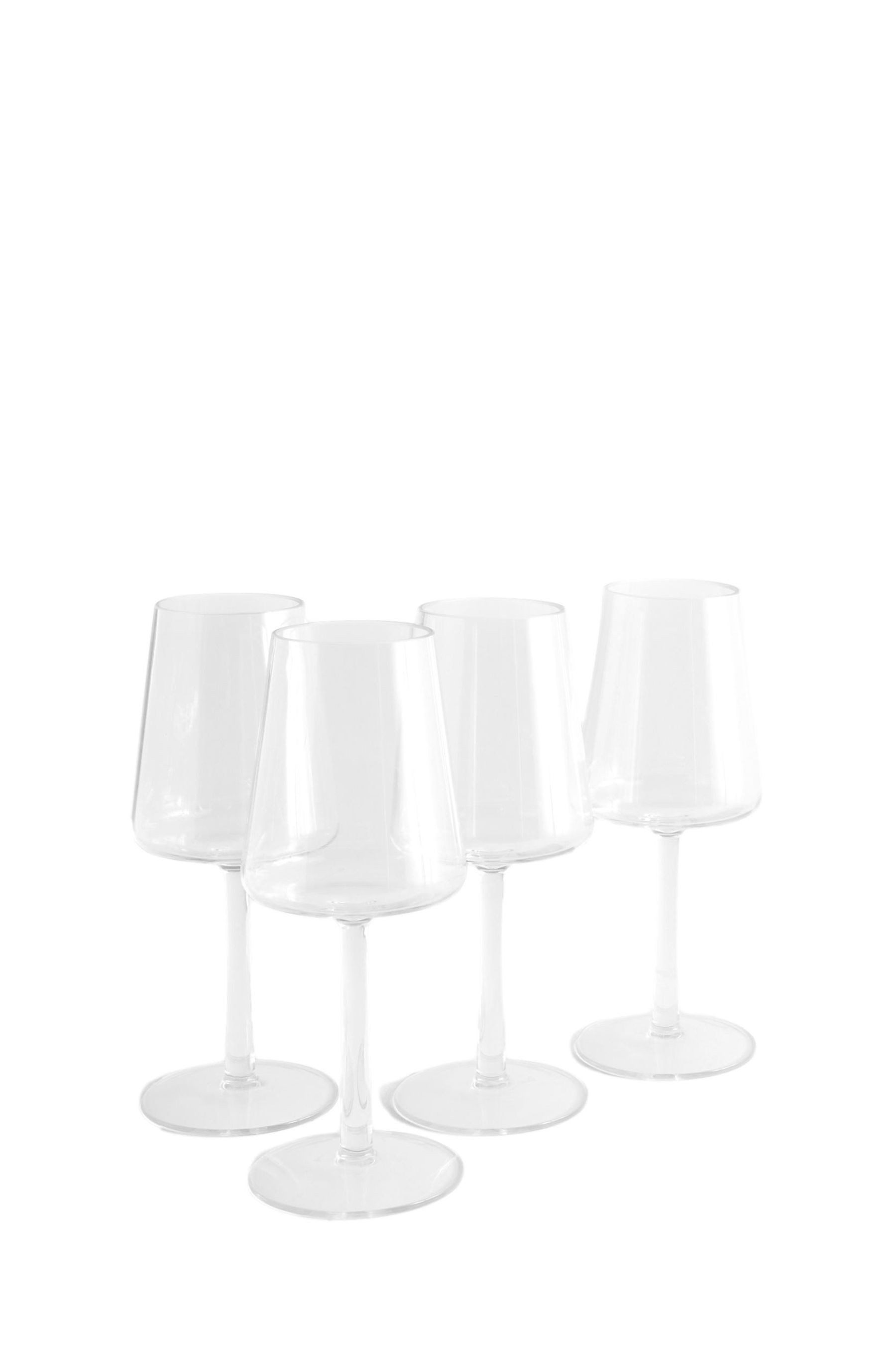 Next Weinglas Eckige Picknickgläser - Weingläser, 4er-Set, 4-tlg., Polyacryl