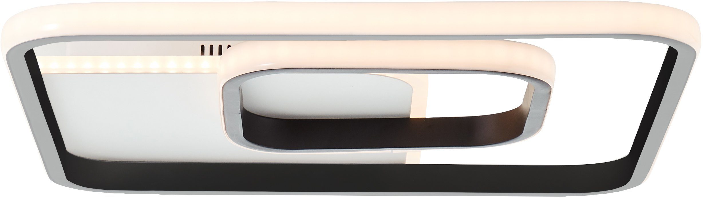 Neue Ausgabe Brilliant Deckenleuchte Merapi, 3000K, weiß/schwarz, 40x40cm Deckenleuchte LED Merapi 1x integrier LED Lampe
