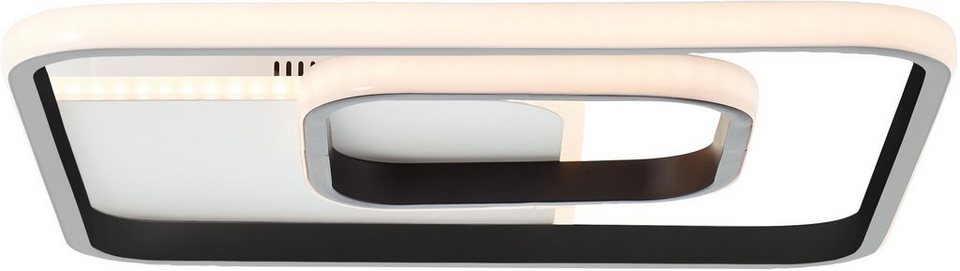 Brilliant Deckenleuchte Merapi, 3000K, Lampe, Merapi LED Deckenleuchte  40x40cm weiß/schwarz, 1x LED integrier