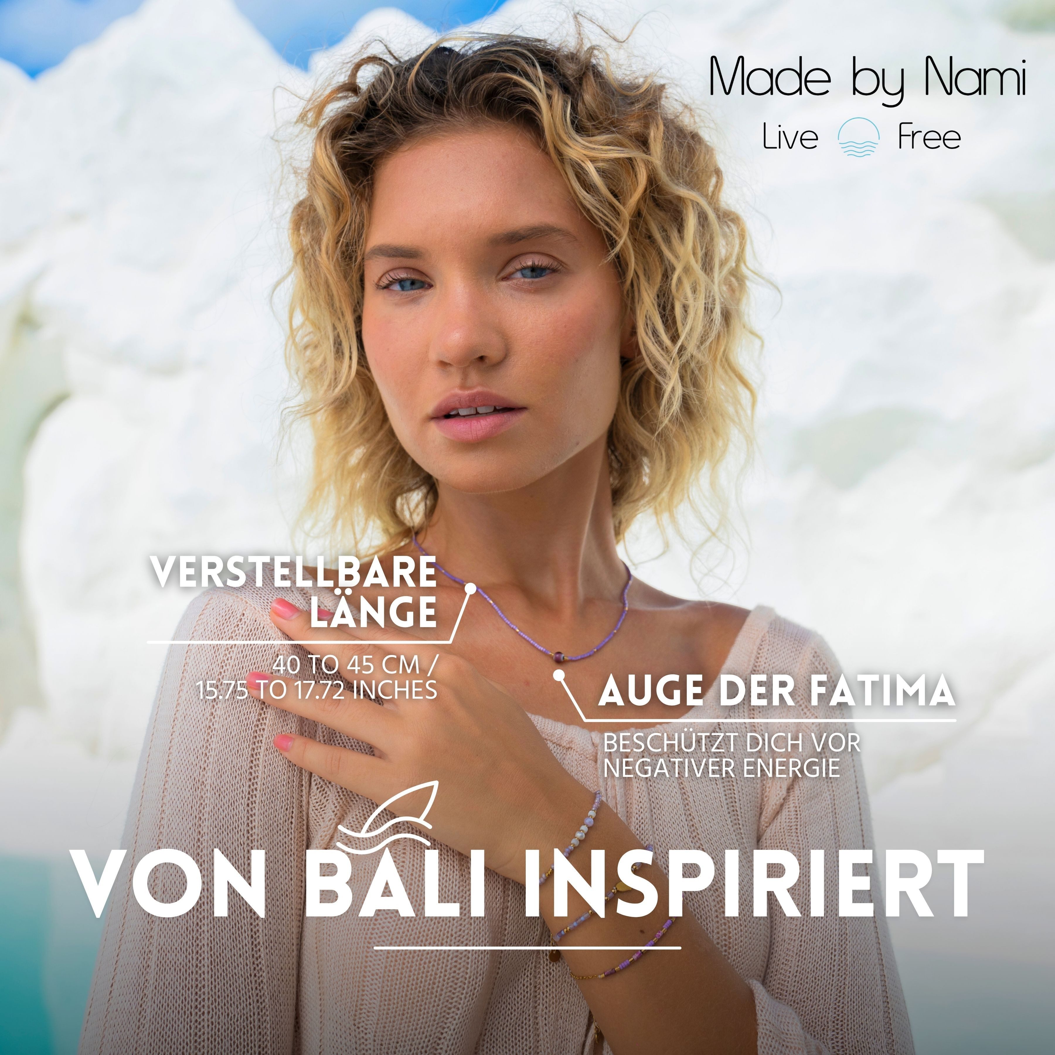 Made by Nami Perlenkette Damen Glas günstig online kaufen