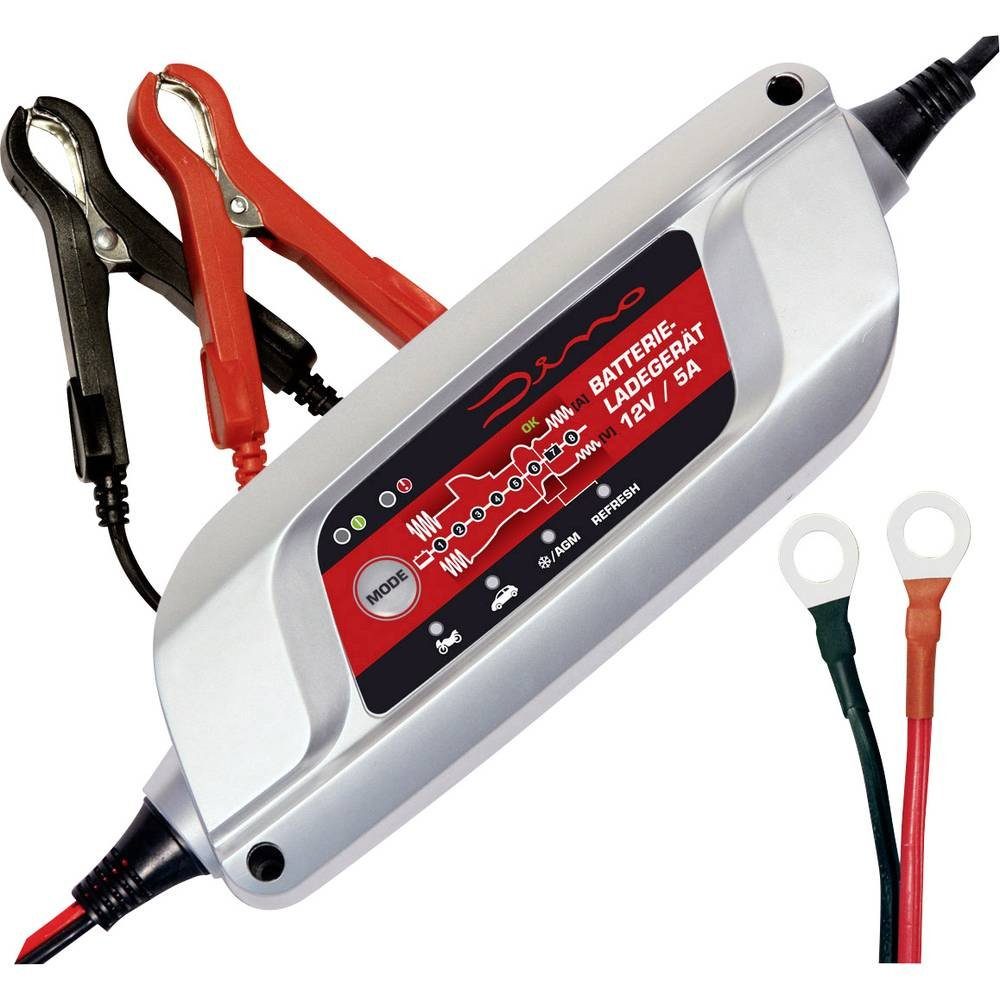 Dino KRAFTPAKET Batterieladegerät mit Erhaltungsladung 136300 Autobatterie-Ladegerät (Auffrischen, Regenerieren, Ladungserhaltung)