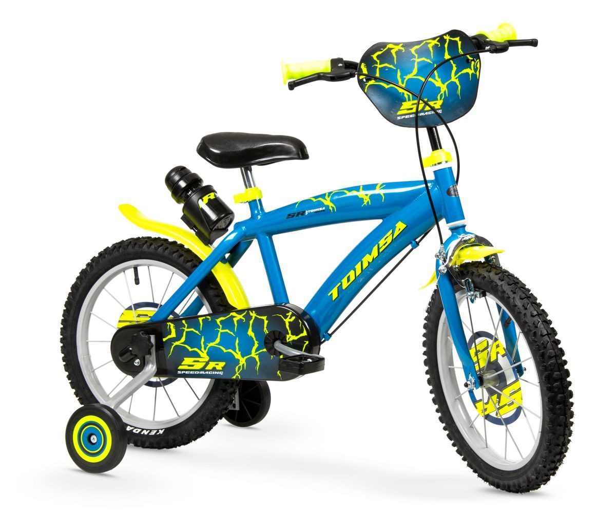 Toimsa Bikes Kinderfahrrad 16 Zoll Kinder Fahrrad Kinderfahrrad Rad Bike Lightning Blau 16212, 1 Gang, Stützräder, Trinkflasche