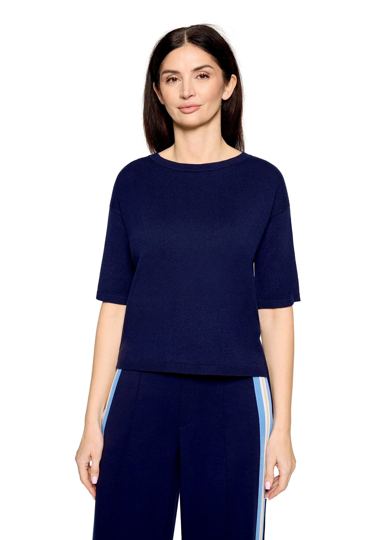 Cartoon Kurzarmshirt Damen mit Rundhalsausschnitt (1-tlg)