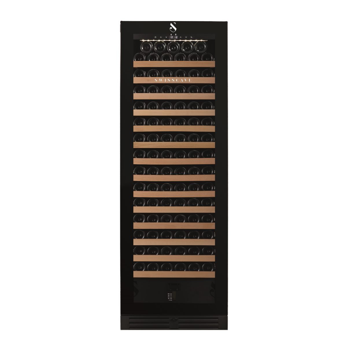 Swisscave Weinkühlschrank WLB-460 FHU-MIX. für 168 Flaschen, 172cm (H) - 5 Jahre Garantie, für 168 Standardflaschen á 0,75l,Umschaltbare LED-Beleuchtung (Weiß, Blau, Amber)