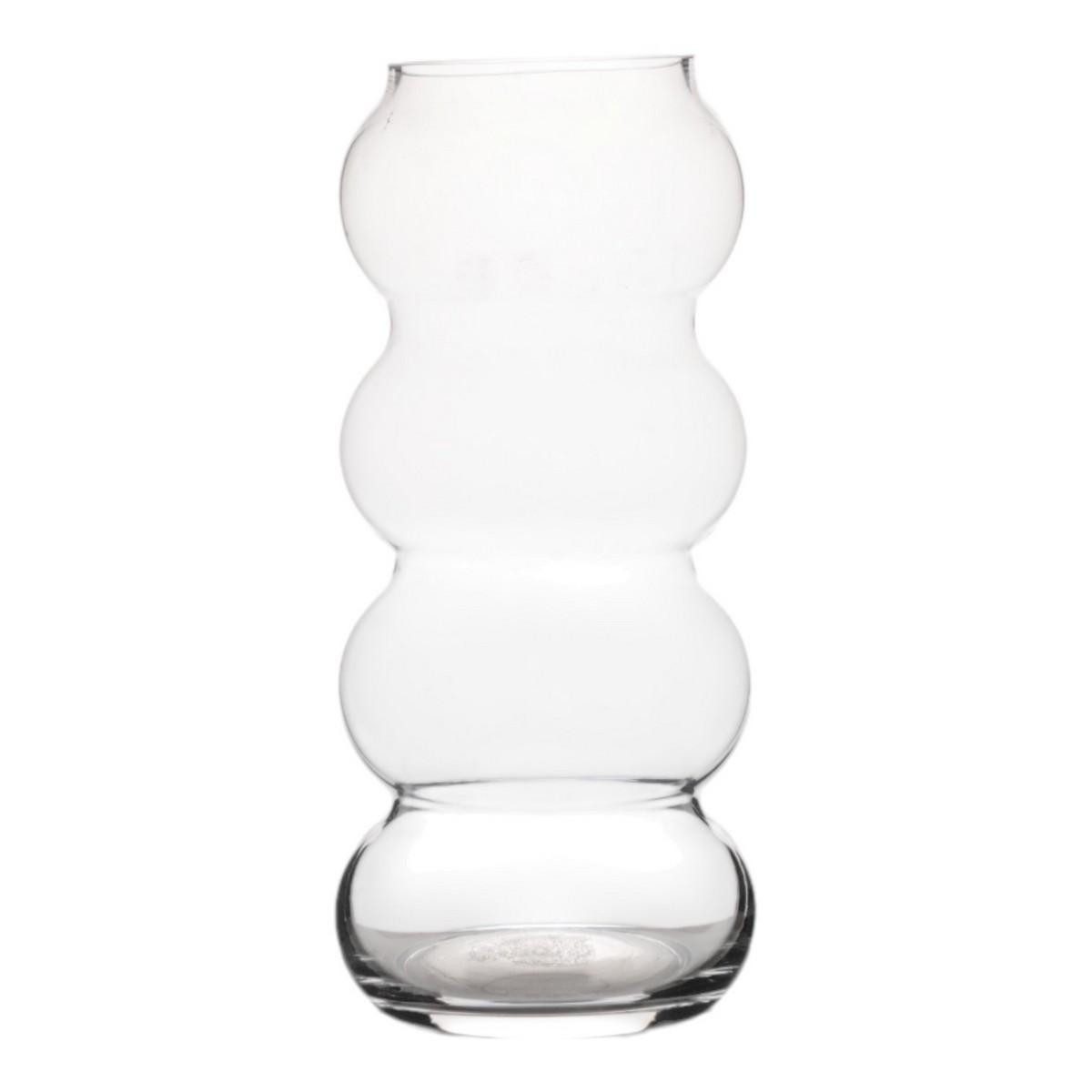 INNA-Glas Dekovase Dekovase NADDILYN, mit Wellenform, klar, 31cm, Ø12,5cm