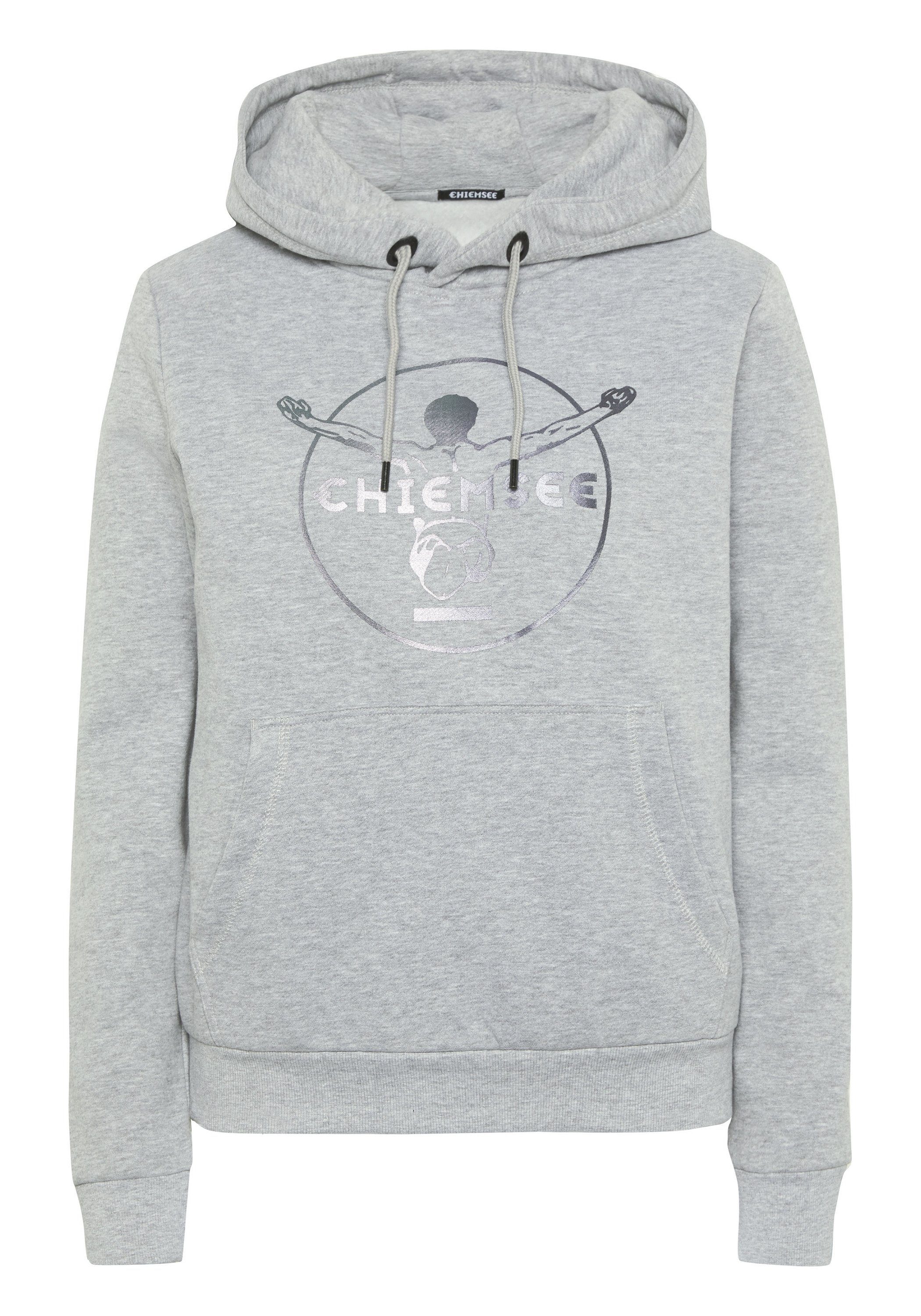 Chiemsee Kapuzensweatjacke Hoodie mit Jumper-Motiv 1 Medium Grey/Metallic