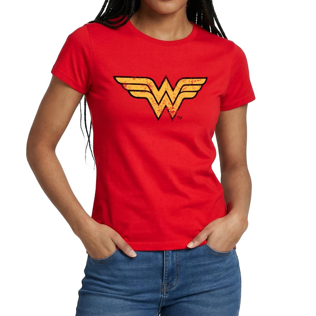 Spreadshirt T-Shirt DC Comics Justice League Wonder Woman Frauen T-Shirt (1 günstig online kaufen
