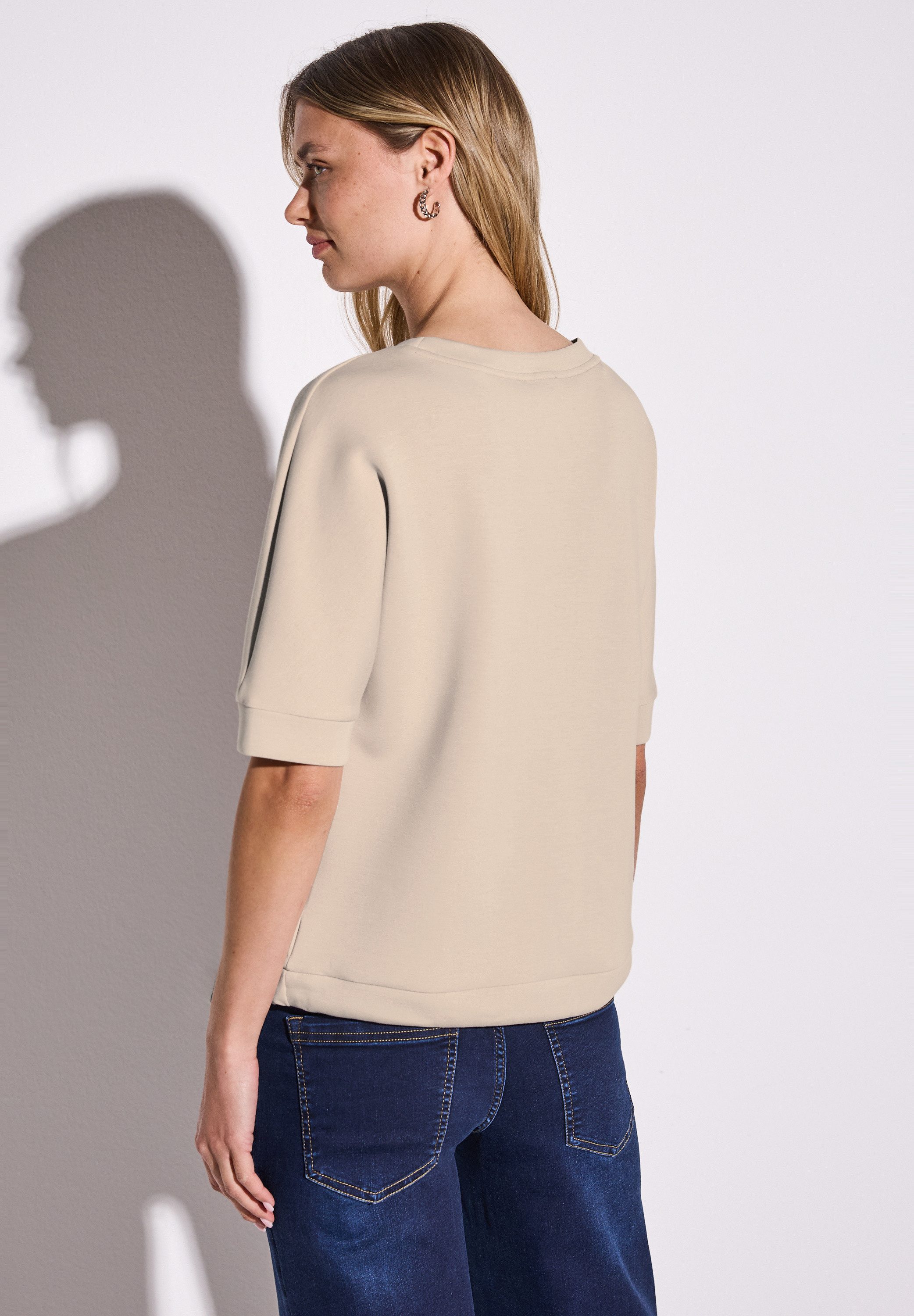STREET ONE T-Shirt mit Tunnelzug am Saum günstig online kaufen