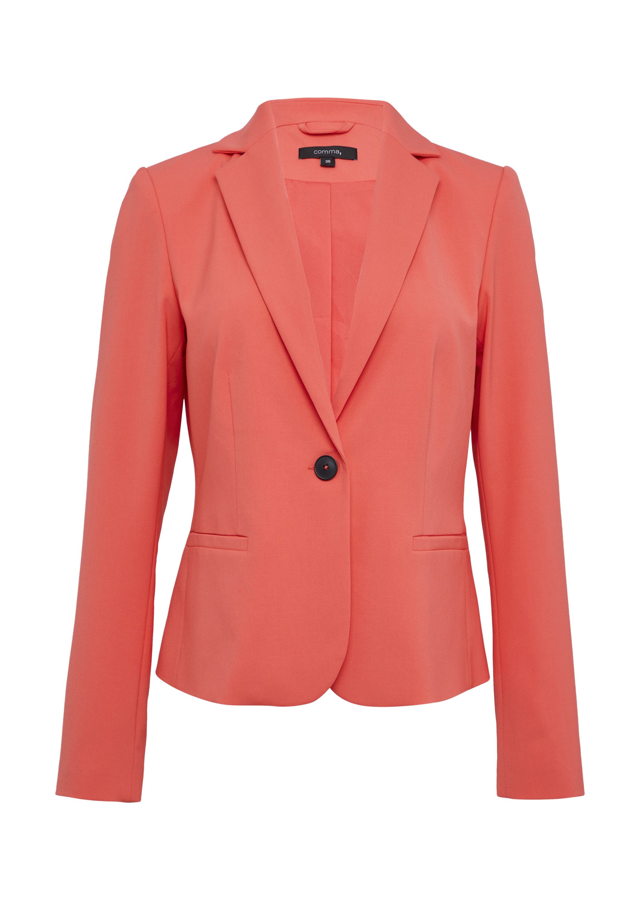 comma Jackenblazer Indoor-Jacke Antaillierter Blazer mit Reverskragen