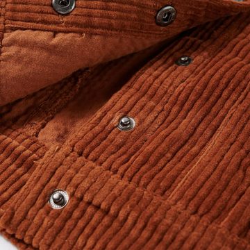 vidaXL Cordjacke Kinderjacke Cord Cognac 128