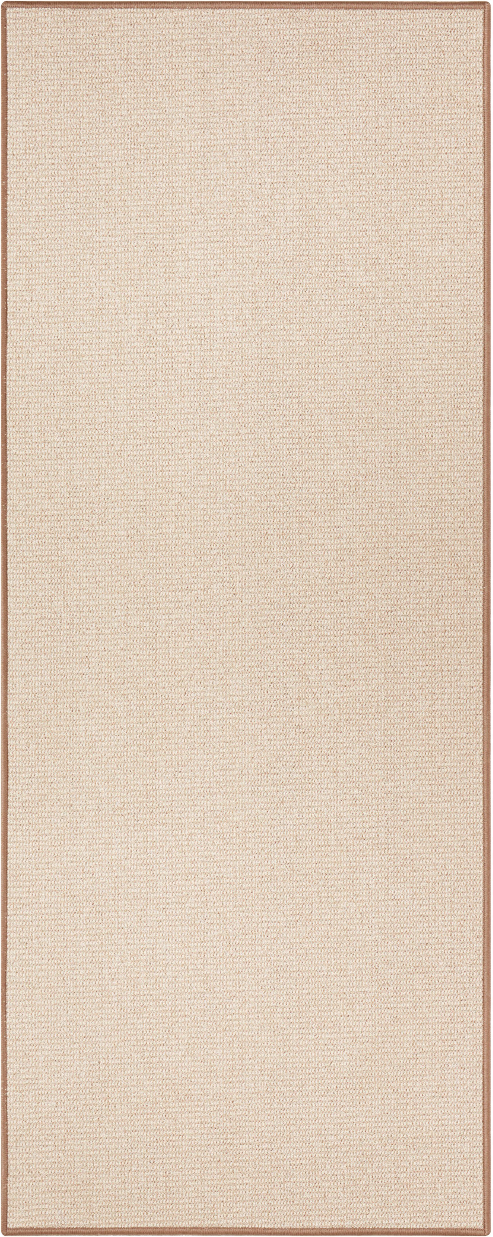 HANSE Home Läufer Bouclé, rechteckig, Höhe: 5 mm, rutschfest, Sisal Optik, Teppich, Küche, Flur, schlicht, umkettelt