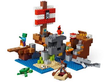 LEGO® Konstruktionsspielsteine LEGO Minecraft™ - Das Piratenschiff-Abenteuer, (Set, 386 St)