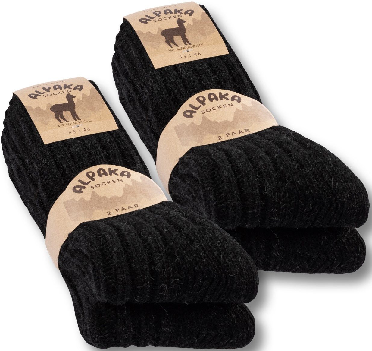 sockenkauf24 Norwegersocken 4 Paar Alpaka Носки Damen & Herren Зимние носки warm mit Wolle