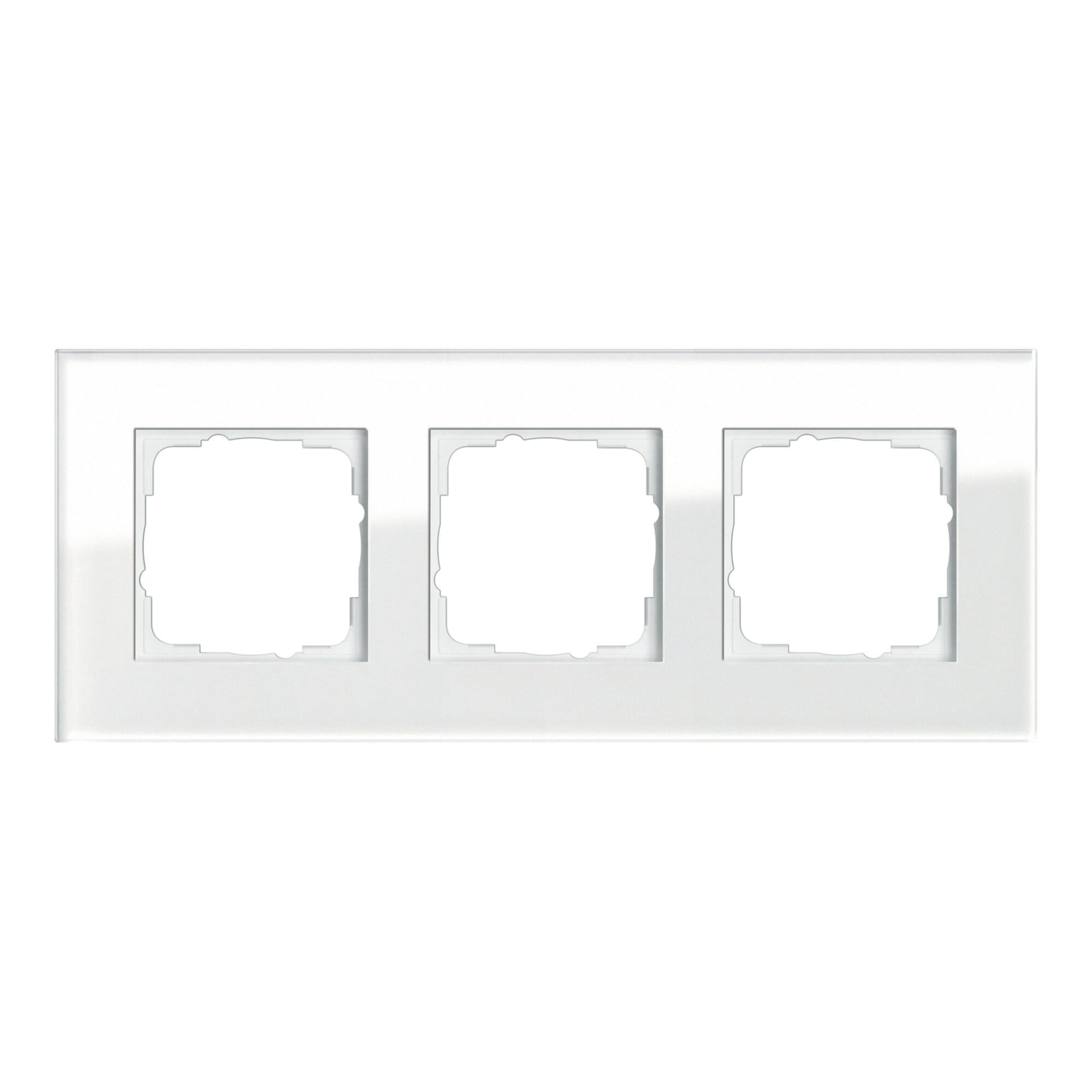 GIRA Abdeckrahmen Gira Abdeckrahmen 3f. weissglas 021312