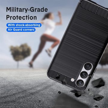 CoolGadget Handyhülle Carbon Handy Hülle für Samsung Galaxy S23 6,1 Zoll, robuste Telefonhülle Case Schutzhülle für Samsung S23 5G Hülle