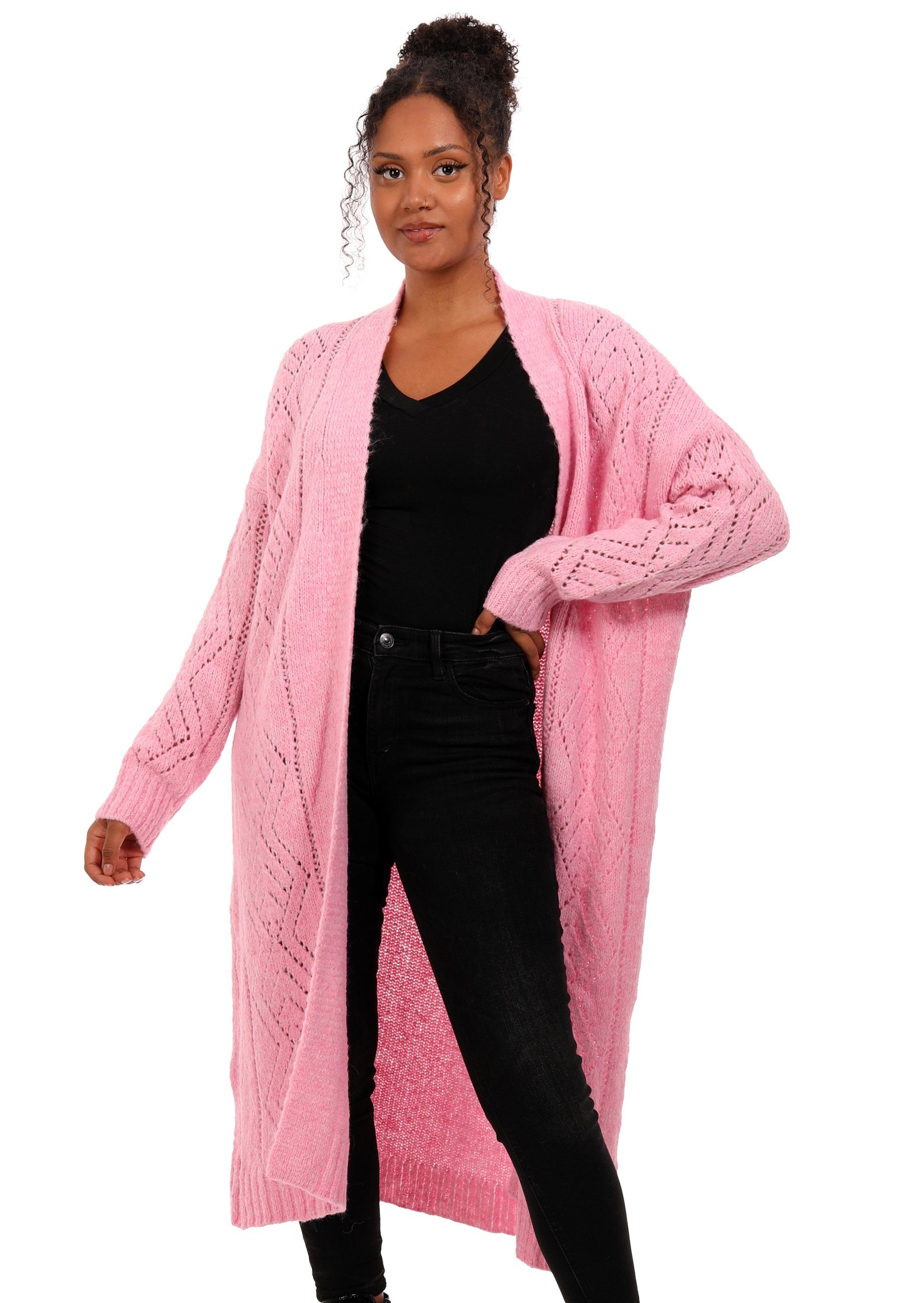 EyeCatchKnitwear Lara Long Bolero - Elegante Gehäkelte Strickjacke In Einheitsgröße
