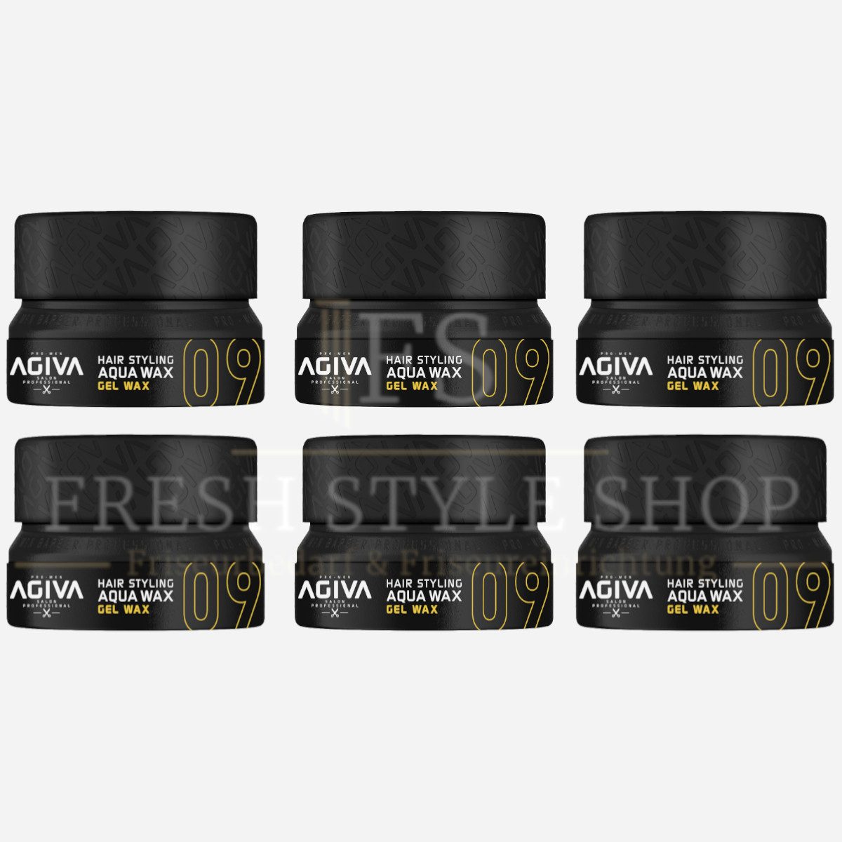 AGIVA Professional Воск для волос 6x Воск для волос Haar Wax 155ml 09 Gel Wax, 6-tlg.