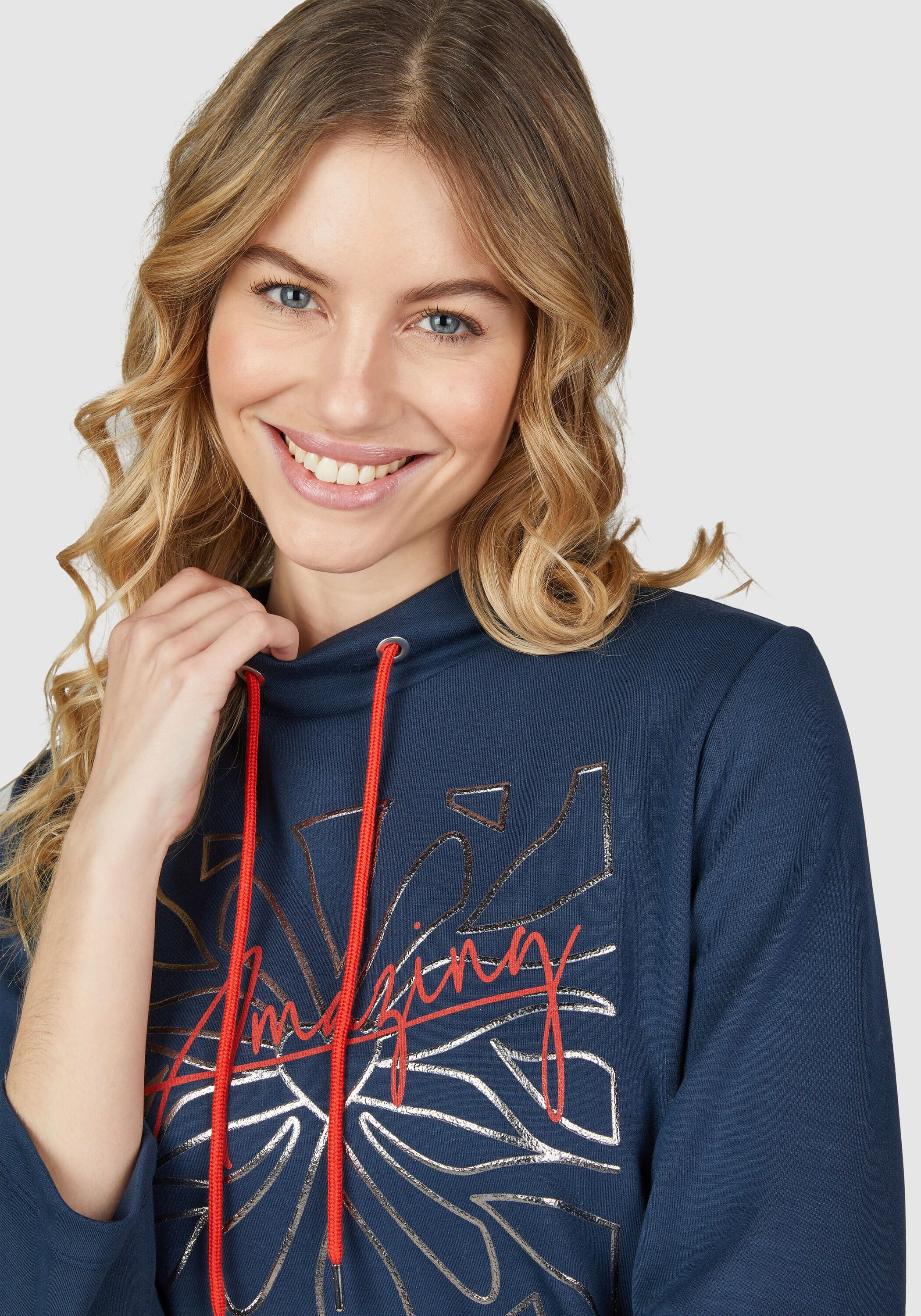 NAVIGAZIONE Sweatshirt (1-tlg) mit auffälligem Print