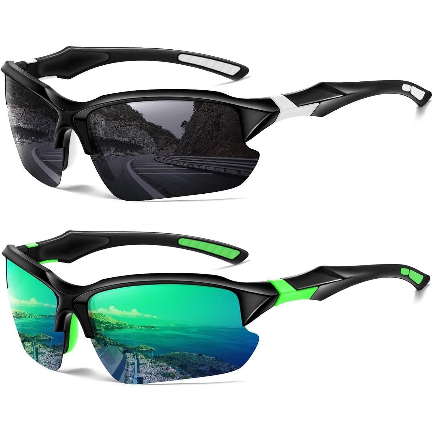LuxusKollektion Monoscheibensonnenbrille Sonnenbrille polarisiert UV400 Sport Fahrrad Herren Damen
