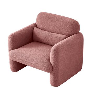 FUROKOY Sessel Sessel aus Lammwolle, Armlehnen-Sofastuhl, Freizeitsesse, Bequem, hohe Elastizität, für Wohnzimmer, Schlafzimmer, Zimmer