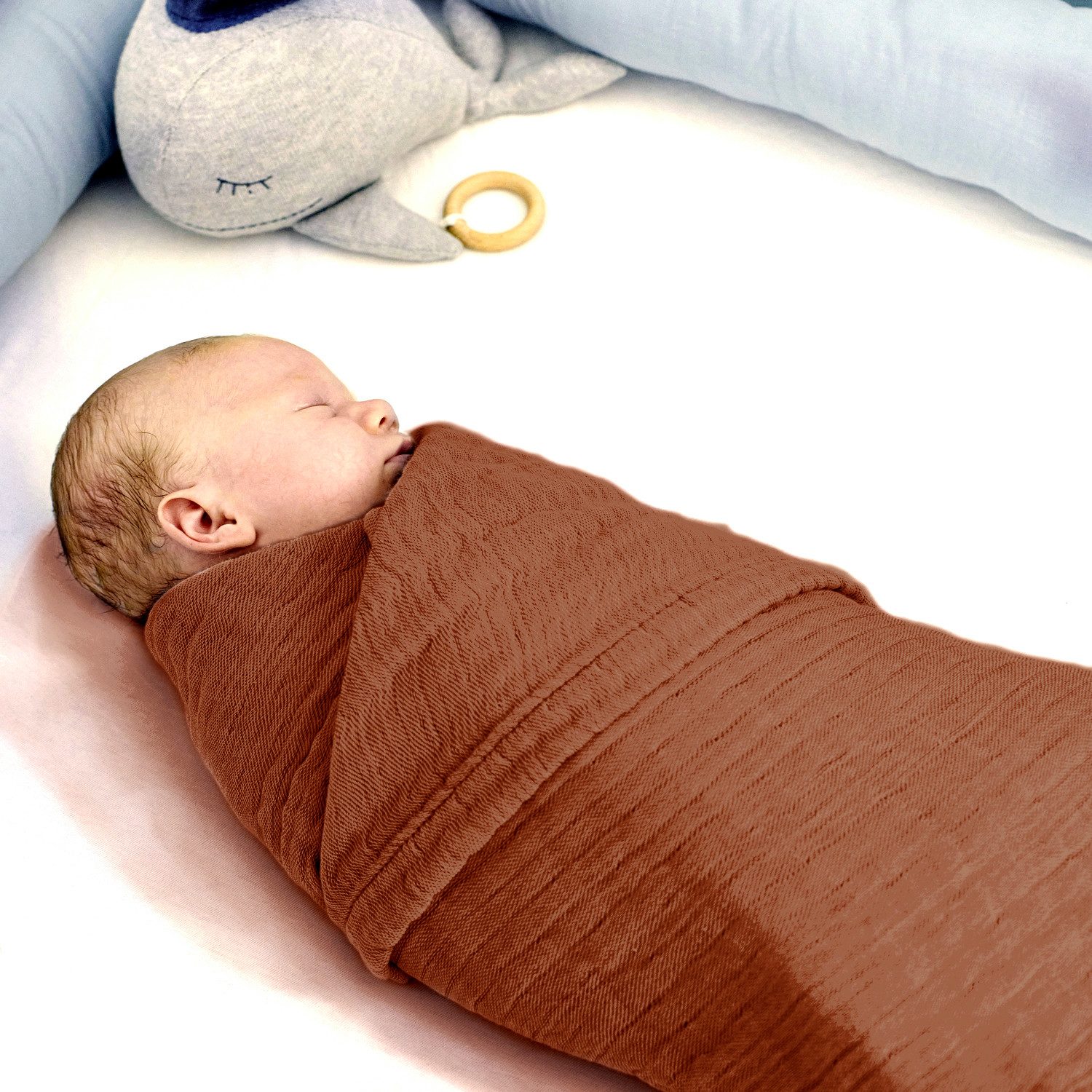 Babydecke Babydecke Musselin Kuscheldecke Puckdecke Baby & Neugeborene, Nordic Coast Company, Sommerdecke, Puck-u. Stilltuch, Einschlagdecke, Baumwolle atmungsaktiv