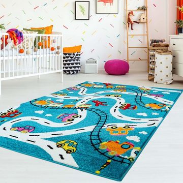 Kinderteppich Moda Kids 1511, Carpet City, rechteckig, Höhe: 11 mm, Kinder Straßen-Spiel-Teppich, Kurzflor